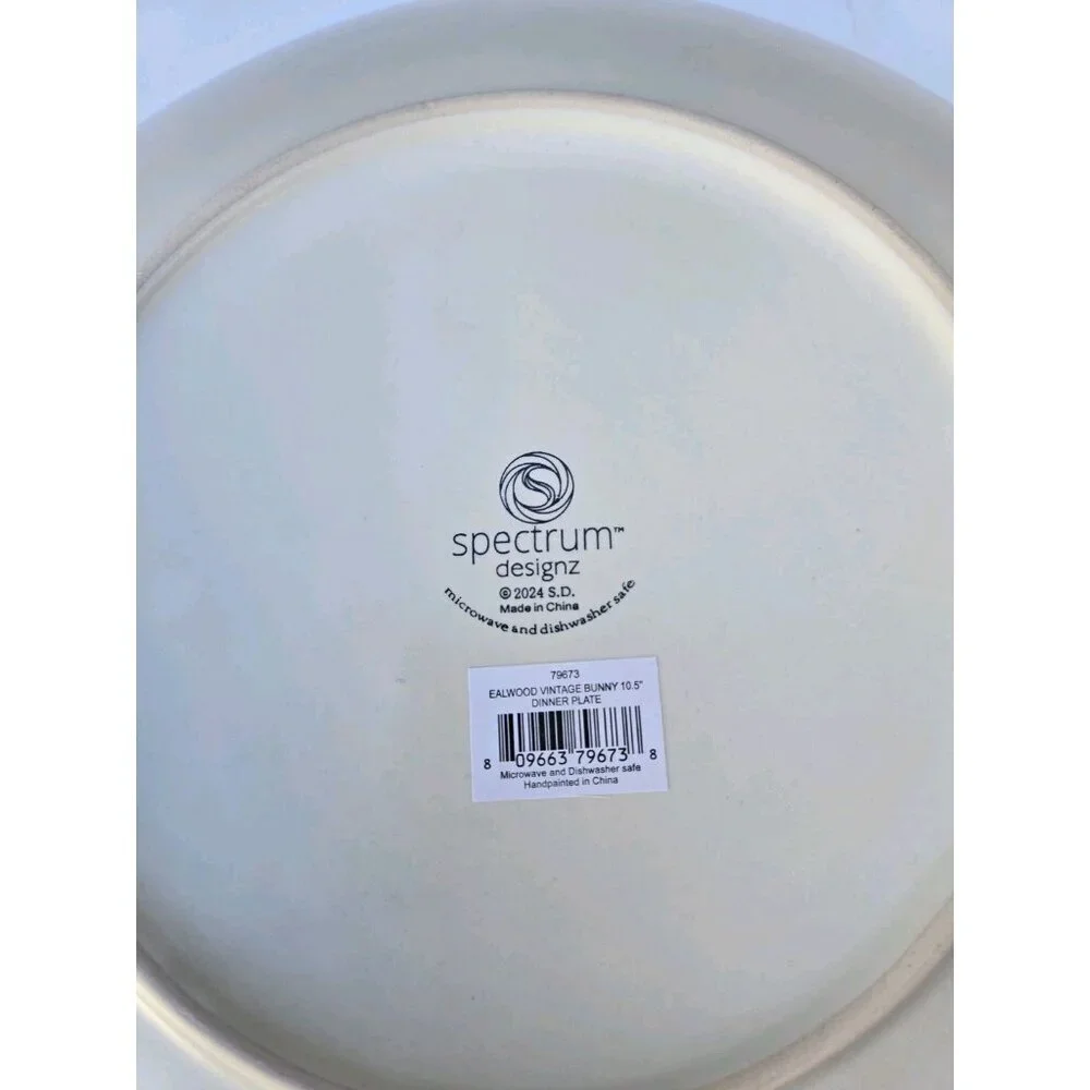 New Retro Bunny Rabbit Large Easter Bunny In Egg Dinner Plate Dinning